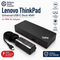 Lenovo ThinkPad Universal USB-C Dock 40AY with 90W AC Adapter