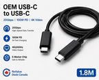 USB-C to USB-C Cable 1.8M 100W 5A 20Gbps