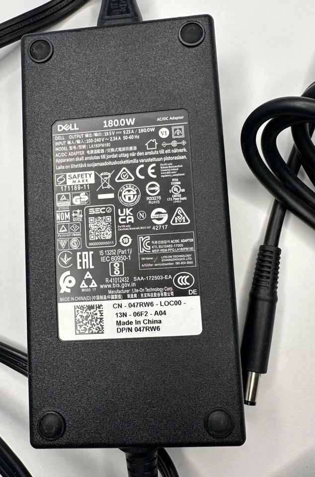 Dell 180W AC Adapter HA180PM180 19.5V 9.23A Genuine OEM