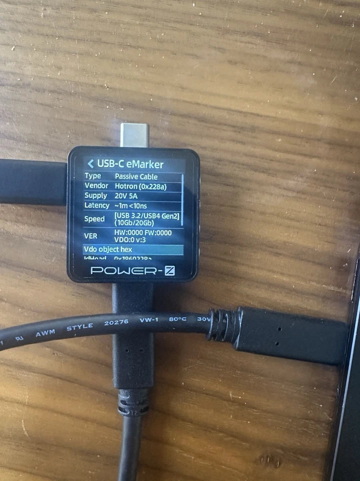 USB-C to USB-C Cable 1M 100W 5A 20Gbps